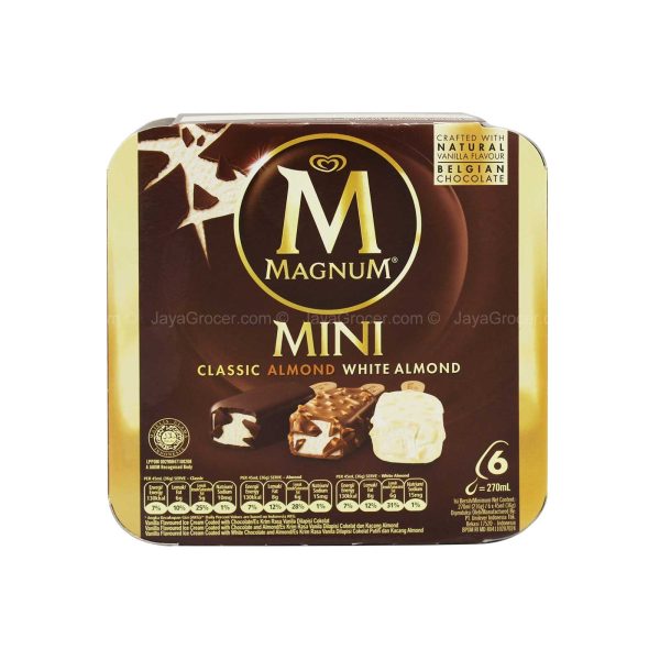 Magnum Mini Classic Almond White Almond Ice Cream 270ml For Cheap