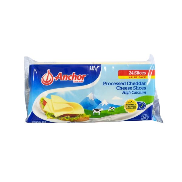 Anchor Cheddar Processed Sliced Cheese 400g Discount