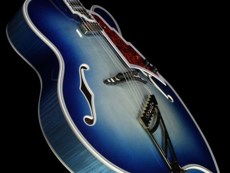 D Angelico 2016 NAMM Display Masterbuilt Teardrop Archtop Electric Guitar Blueburst For Cheap