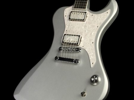 Dunable R2 Electric Guitar Satin Silver with Pearloid Pickguard Online now