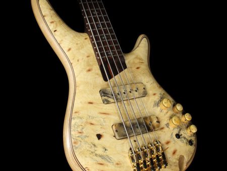 Used Ibanez Premium SR5BBLTD Electric Bass Natural Buckeye Burl Sale