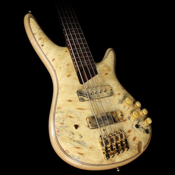 Used Ibanez Premium SR5BBLTD Electric Bass Natural Buckeye Burl Sale