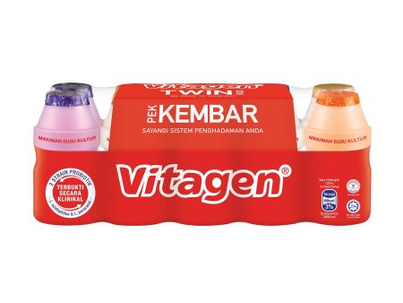 Vitagen Assorted Flavours Cultured Drink Twinpack 125ml x 10 For Discount